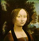 Leonardo Da Vinci Canvas Paintings - Portrait of Ginevra Benci